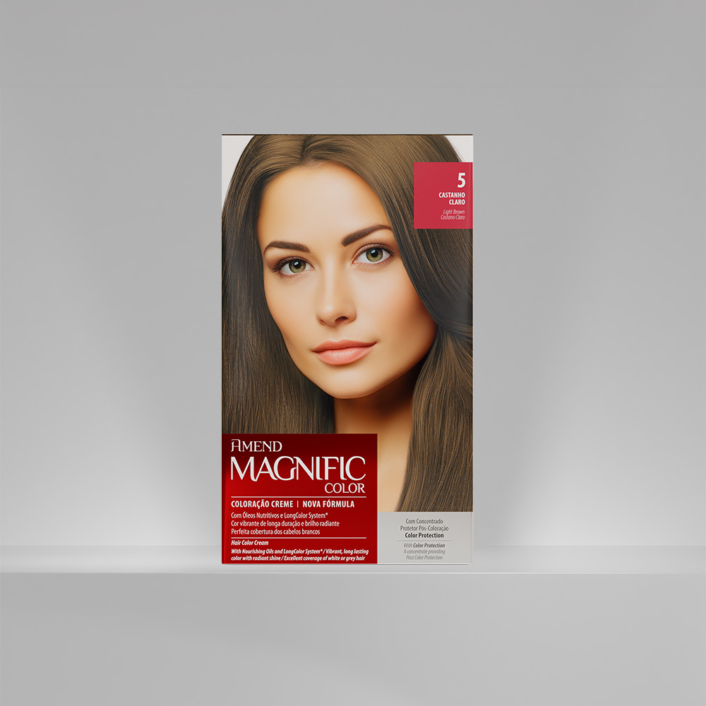 Kit Coloração Amend Magnific Color 5.0 Castanho Claro image number 3